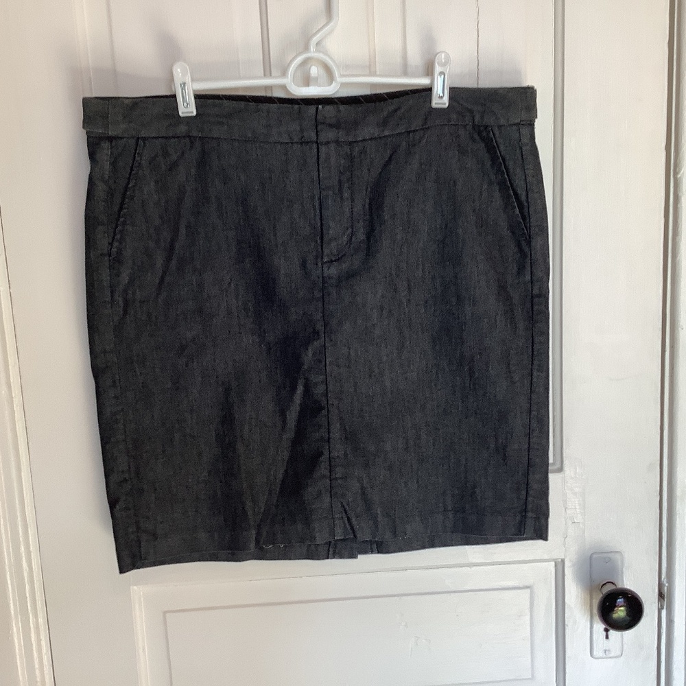 Denim pencil skirt